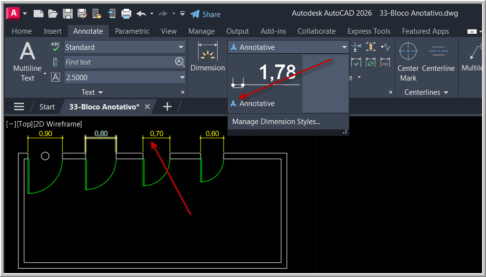 AutoCAD Anotações: Visão geral das anotações no AutoCAD