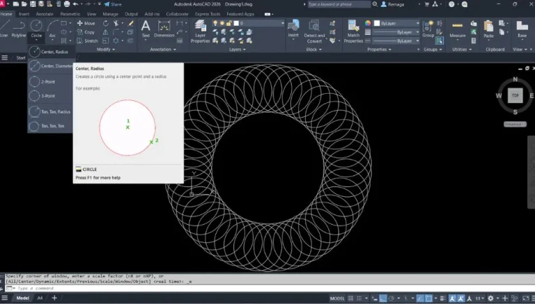 Círculos no AutoCAD: Usando Raio e Diâmetro