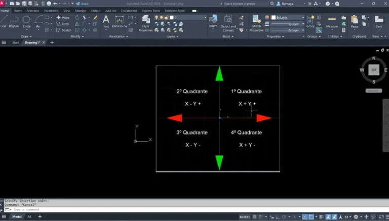 Sistema de Coordenadas no AutoCAD