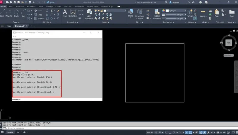 Coordenadas Relativas no AutoCAD Como usar