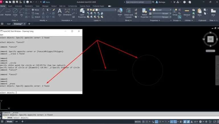 Seleção de Objetos no AutoCAD,mostrando dois objetos selecionados