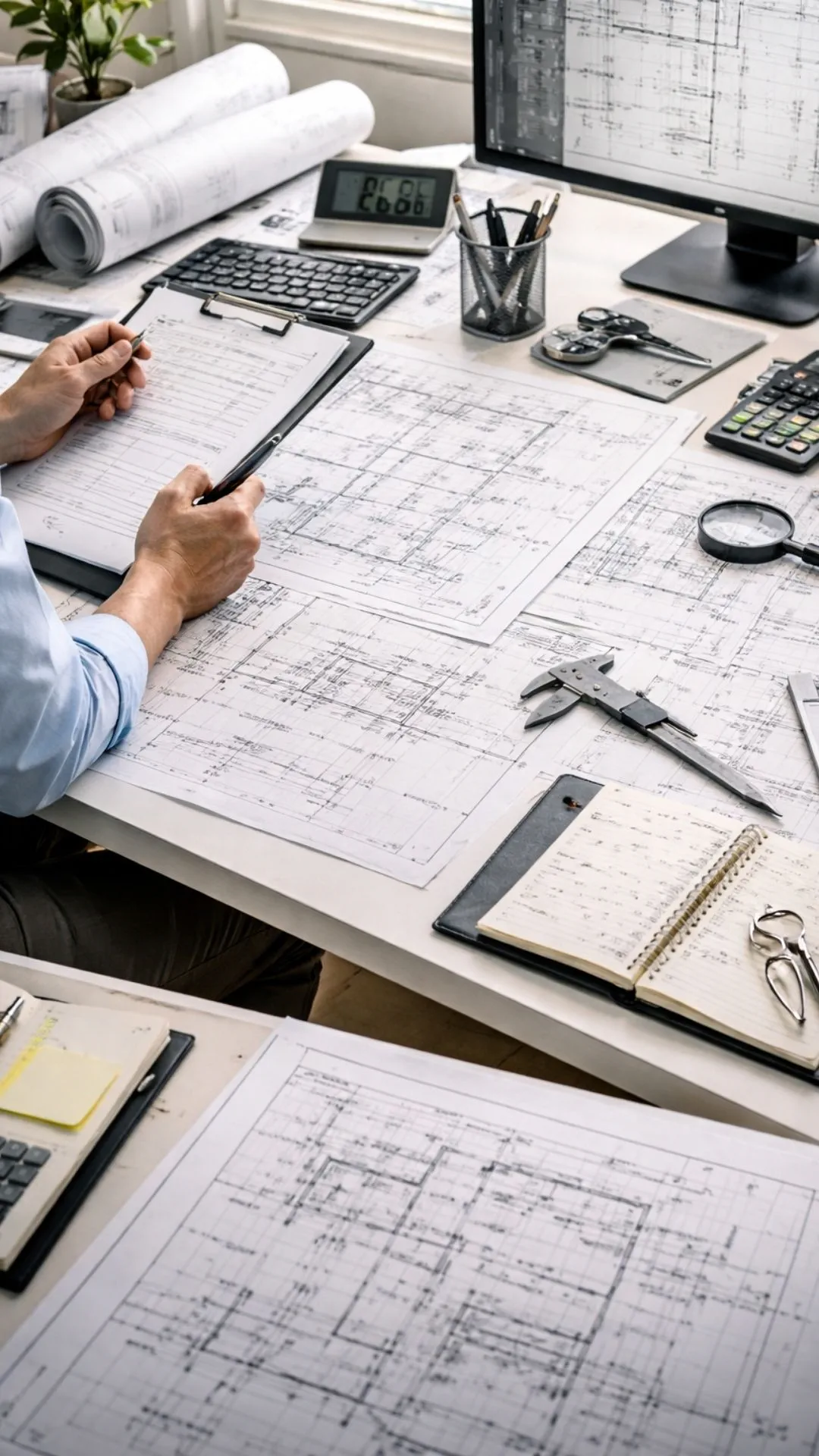 Controles Inferiores AutoCAD com recursos ativados na parte inferior da interface