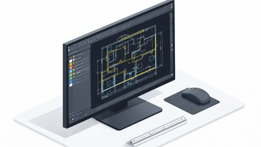 converter pdf em dwg autocad ilustrado em desenho técnico isométrico, com linhas vetoriais e camadas editáveis exibidas na tela após conversão de PDF
