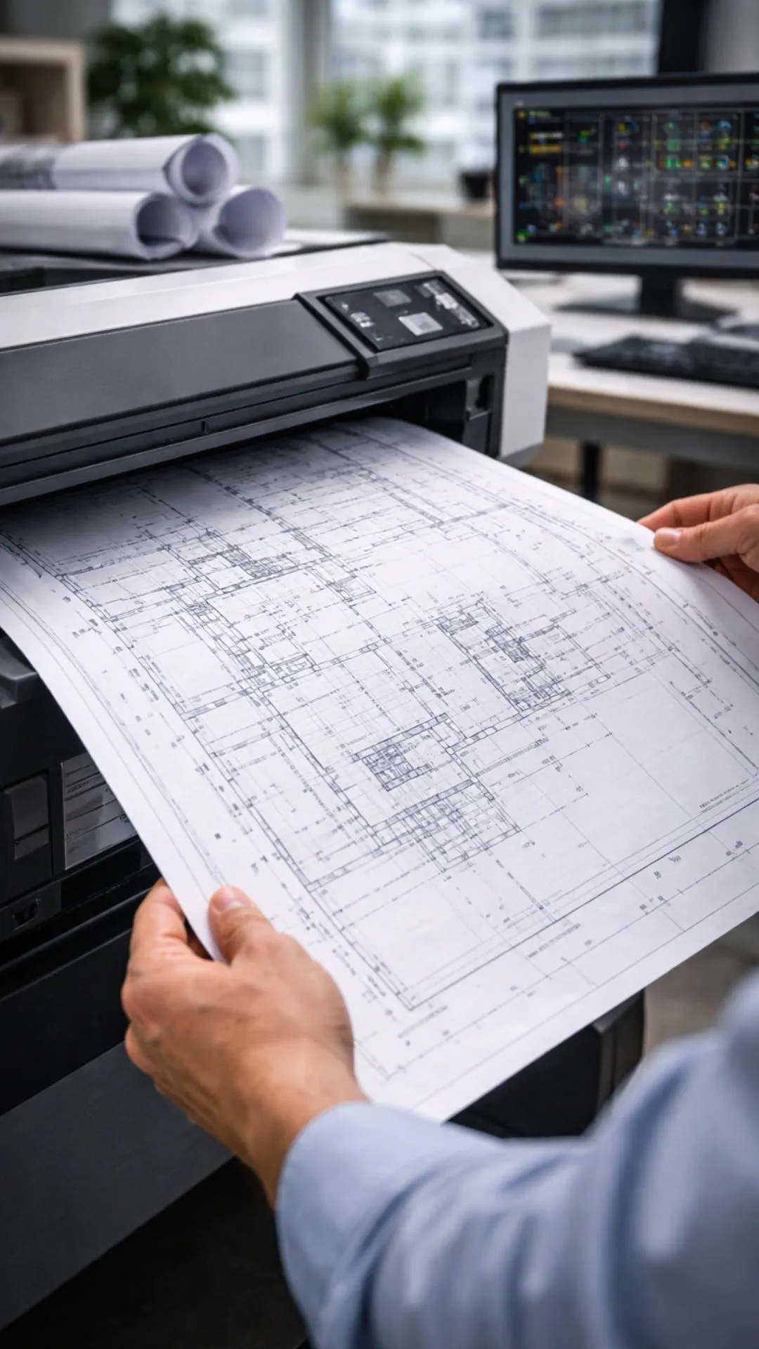 Impressão Técnica no AutoCAD com janela de plotagem configurada e layout visualizado