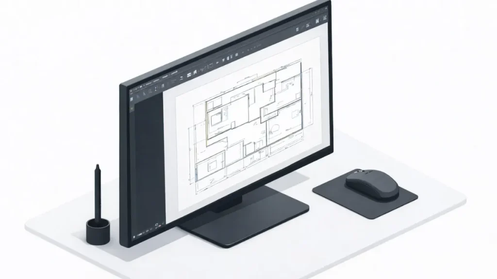 pdf gerado no autocad exibido em visualizador digital, mostrando desenho técnico 2D com linhas limpas e alta qualidade de exportação