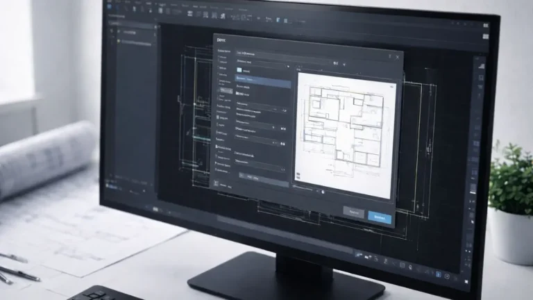 no autocad exportar pdf mostrando a interface de plotagem com configurações corretas de layout, escala, área de impressão e pesos de linha prontas para gerar o PDF