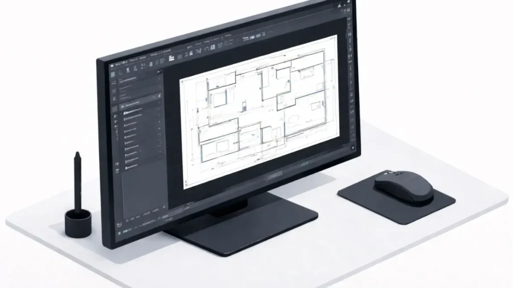 desenho dwg convertido a partir de pdf no autocad, com camadas organizadas e linhas vetoriais limpas prontas para edição