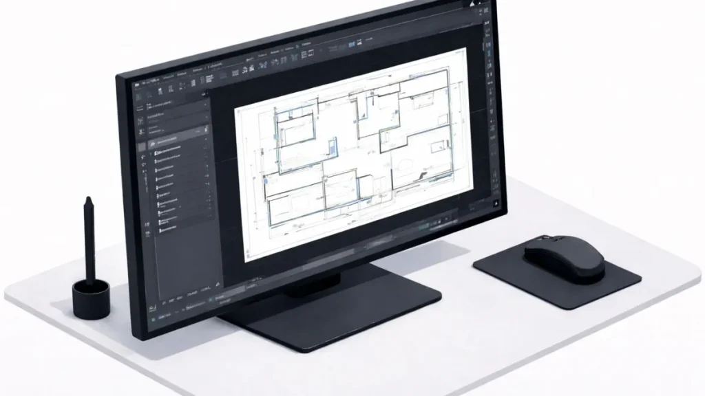 arquivo dwg gerado a partir de pdf no autocad, com camadas organizadas e detalhes técnicos convertidos em vetores editáveis