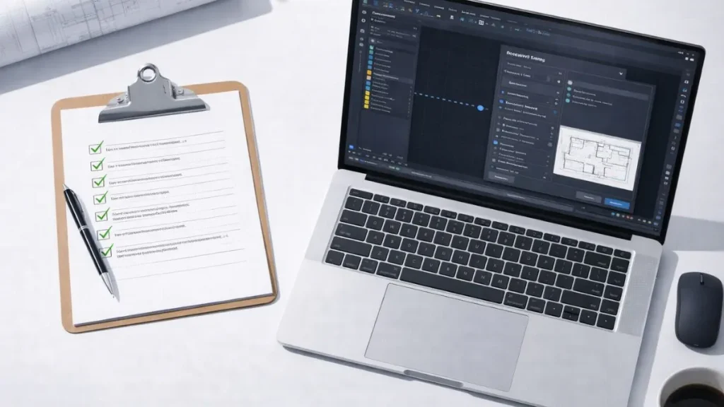 preparação antes da conversão de pdf para dwg no autocad, com checklist e configurações corretas de importação no software