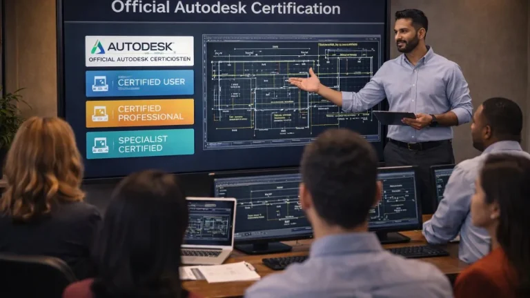 Certificacoes autodesk apresentação sobre os níveis da certificação oficial Autodesk para profissionais de AutoCAD