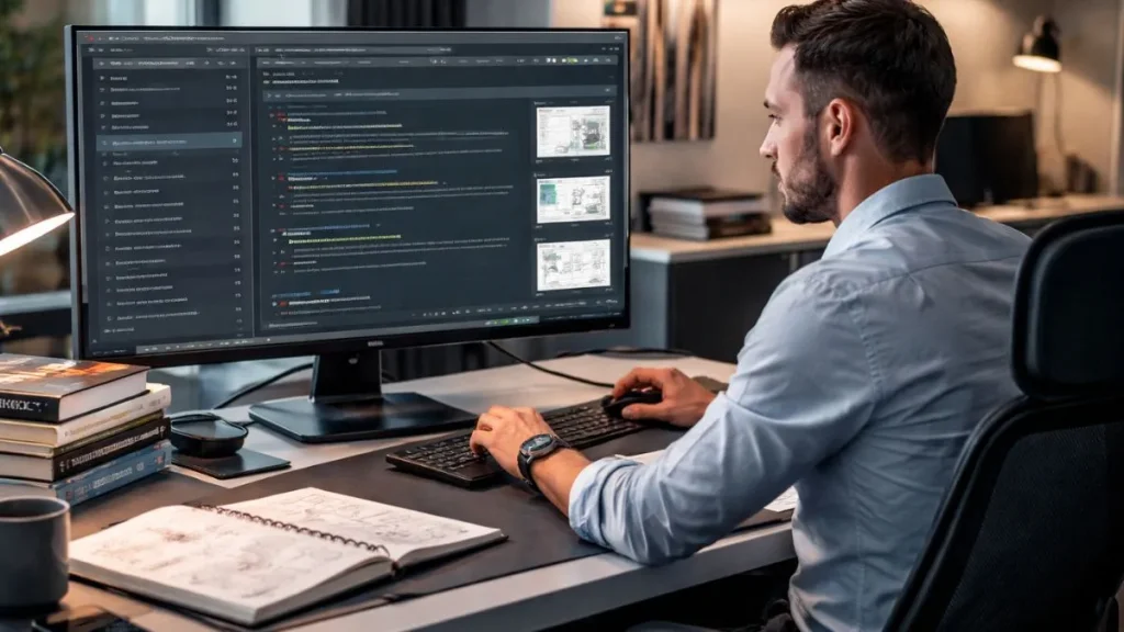InfoCenter no AutoCAD aplicado em boas práticas avançadas, permitindo ao profissional consultar conteúdos técnicos, históricos de pesquisa e recursos de ajuda para otimizar o uso do software.