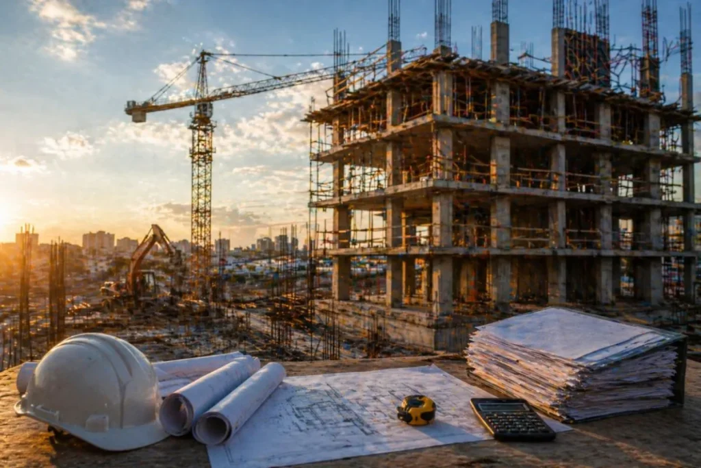 atraso de obra obriga construtora com construção inacabada e cronograma comprometido